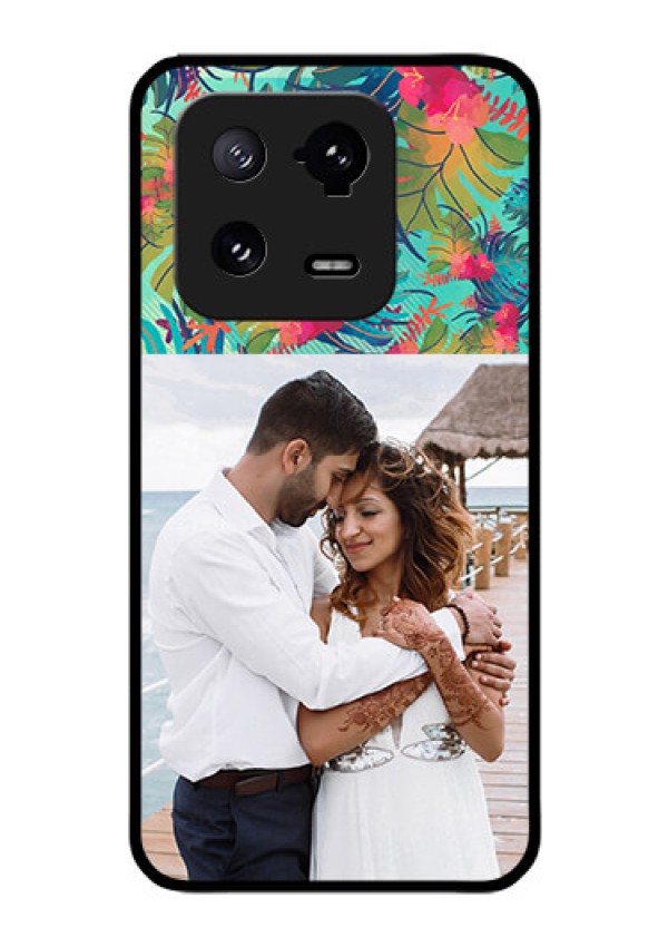 Xiaomi 13 Pro 5G Photo Printing on Glass Case - Watercolor Floral Design