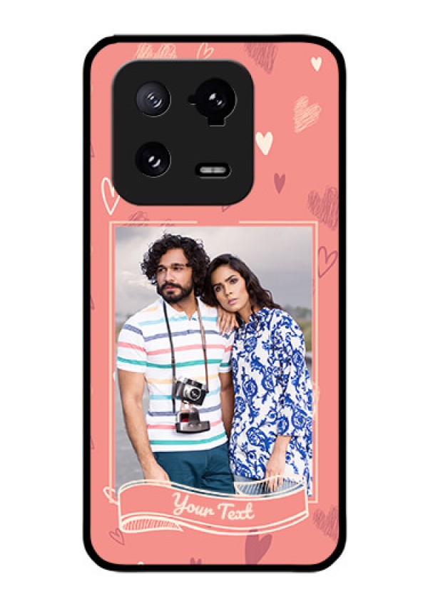 Xiaomi 13 Pro 5G Custom Glass Phone Case - Love doodle art Design