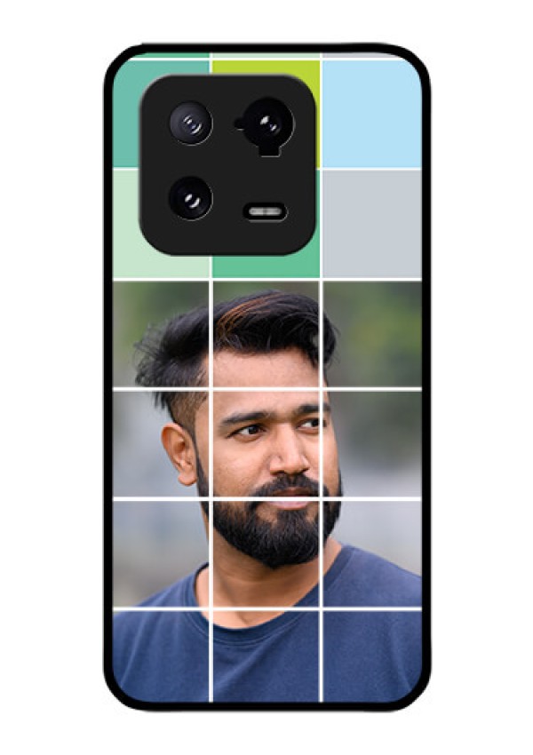 Xiaomi 13 Pro 5G Photo Printing on Glass Case - with white box pattern