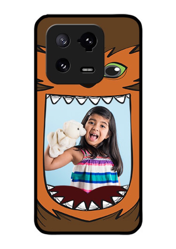 Xiaomi 13 Pro 5G Photo Printing on Glass Case - Owl Monster Back Case Design