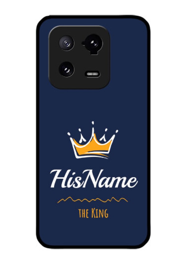 Xiaomi 13 Pro 5G Glass Phone Case King with Name