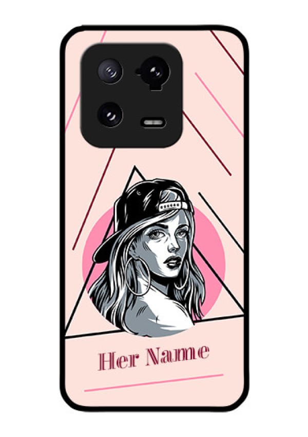 Xiaomi 13 Pro 5G Personalized Glass Phone Case - Rockstar Girl Design