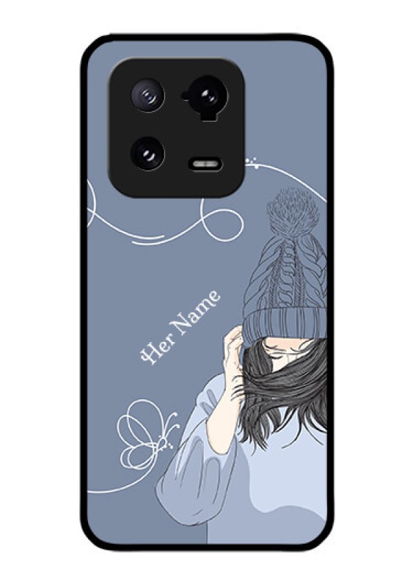 Xiaomi 13 Pro 5G Custom Glass Mobile Case - Girl in winter outfit Design