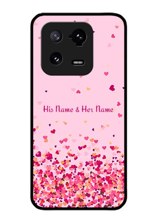 Xiaomi 13 Pro 5G Photo Printing on Glass Case - Floating Hearts Design