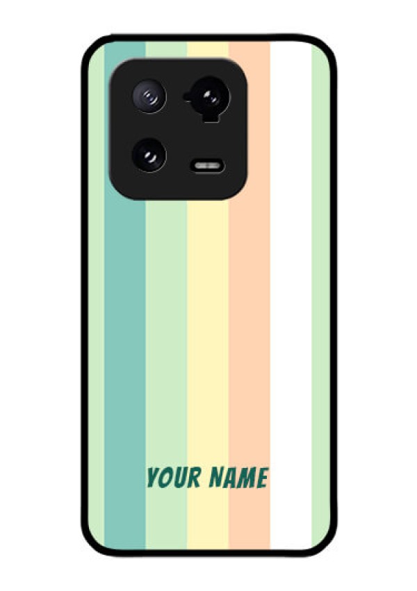 Xiaomi 13 Pro 5G Photo Printing on Glass Case - Multi-colour Stripes Design