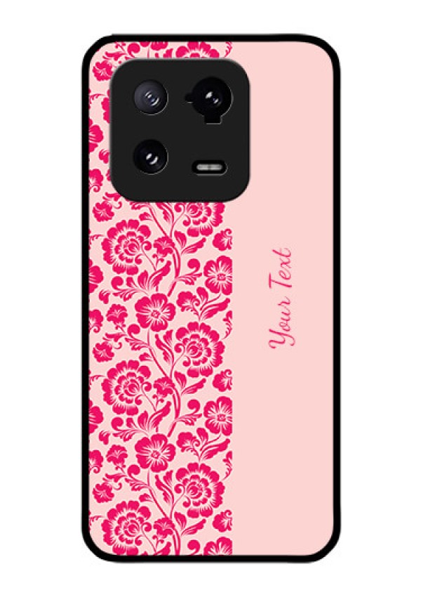 Xiaomi 13 Pro 5G Custom Glass Phone Case - Attractive Floral Pattern Design