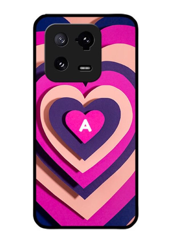 Xiaomi 13 Pro 5G Custom Glass Mobile Case - Cute Heart Pattern Design