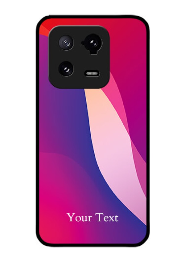 Xiaomi 13 Pro 5G Personalized Glass Phone Case - Digital abstract Overlap Design