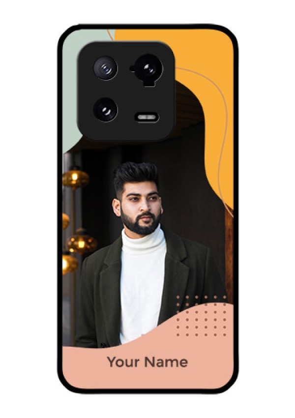 Xiaomi 13 Pro 5G Personalized Glass Phone Case - Tri-coloured overlay design