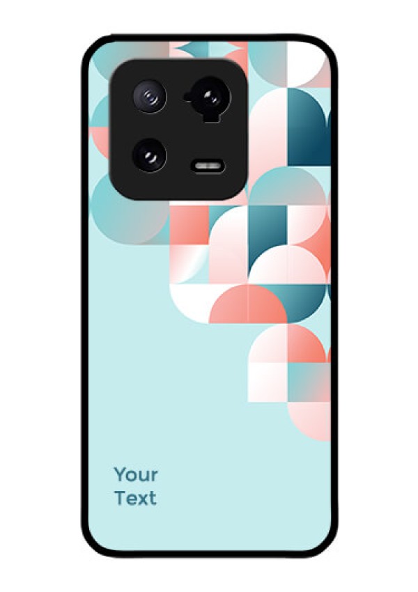 Xiaomi 13 Pro 5G Custom Glass Phone Case - Stylish Semi-circle Pattern Design
