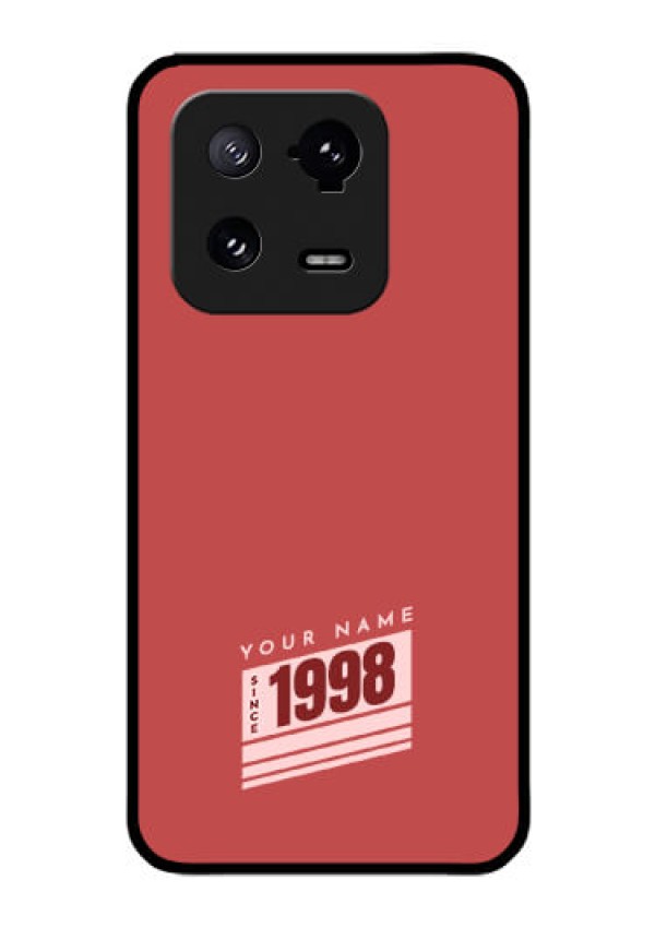 Xiaomi 13 Pro 5G Custom Glass Phone Case - Red custom year of birth Design