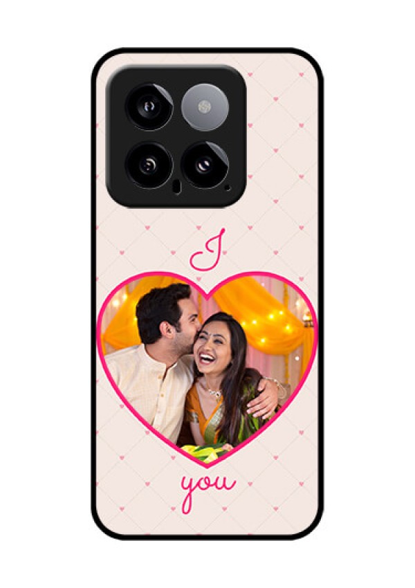Xiaomi 14 5G Custom Glass Phone Case - Heart Shape Design