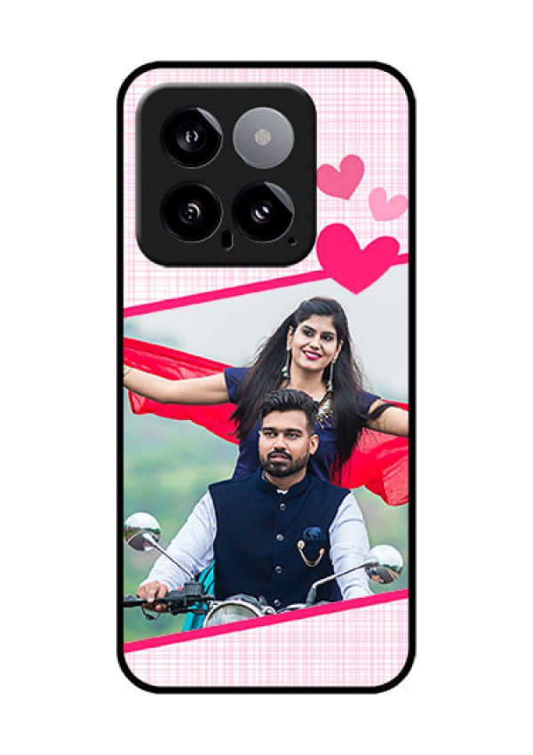 Xiaomi 14 5G Custom Glass Phone Case - Love Shape Heart Design
