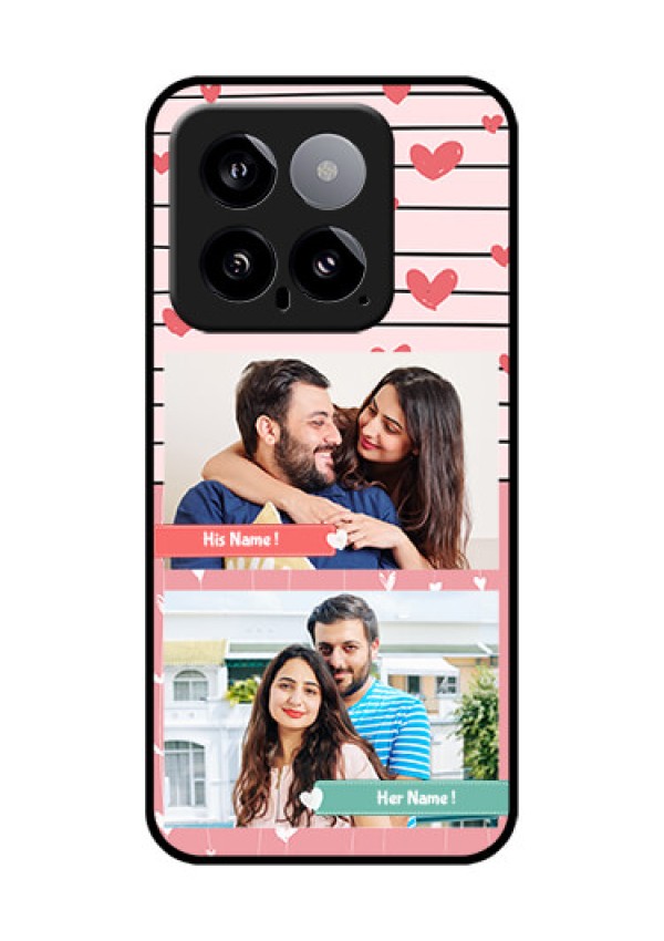 Xiaomi 14 5G Custom Glass Phone Case - Photo With Heart Design