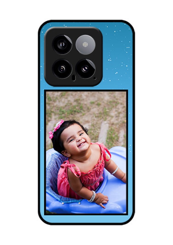 Xiaomi 14 5G Custom Glass Phone Case - Wave Pattern Colorful Design