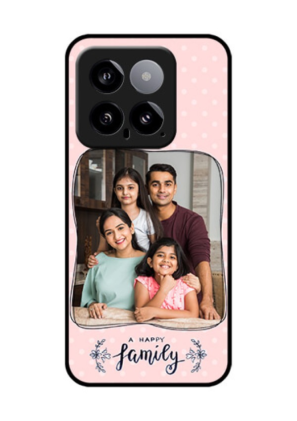Xiaomi 14 5G Custom Glass Phone Case - Family With Dots Design