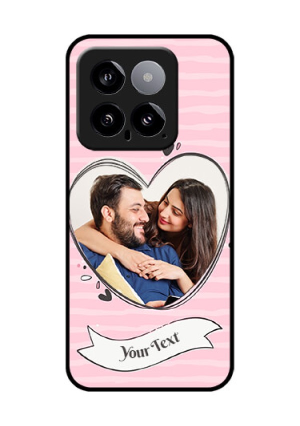 Xiaomi 14 5G Custom Glass Phone Case - Vintage Heart Design