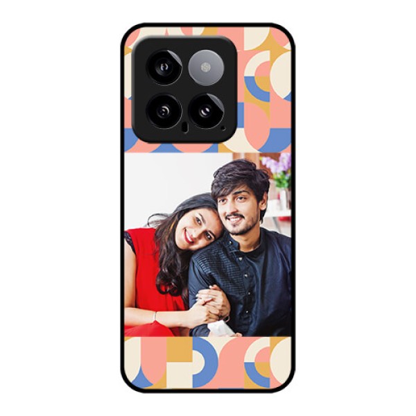 Xiaomi 14 5G Custom Glass Phone Case - Semi - Circle Maze Pattern Design