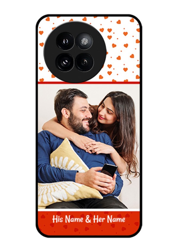 Xiaomi 14 Civi Custom Glass Phone Case - Orange Love Symbol Design