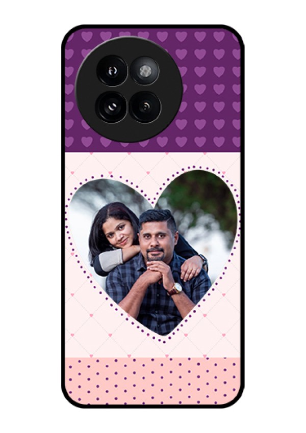 Xiaomi 14 Civi Custom Glass Phone Case - Violet Love Dots Design