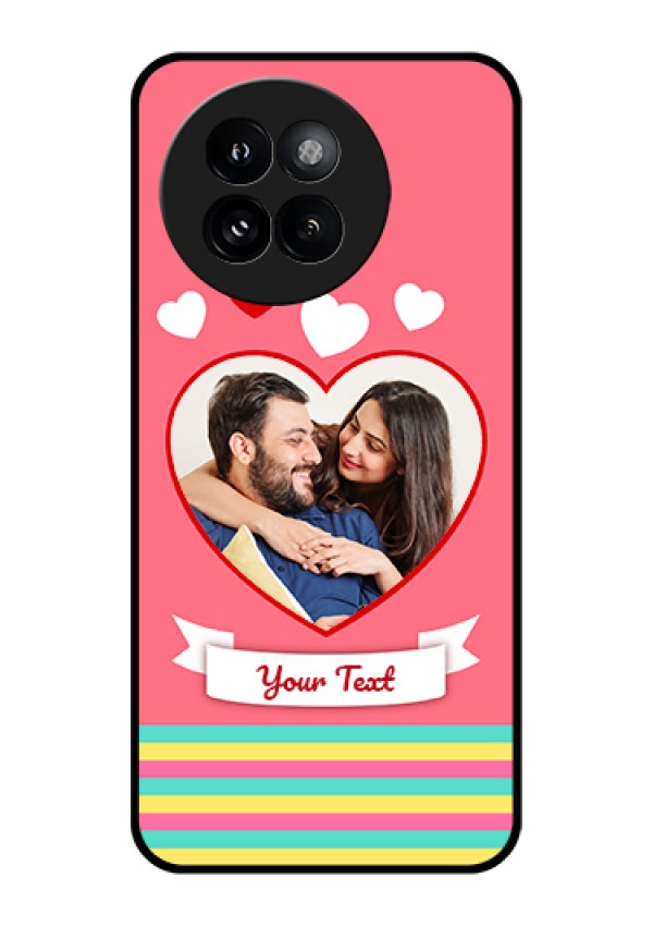 Xiaomi 14 Civi Custom Glass Phone Case - Love Shapes Doodle Design