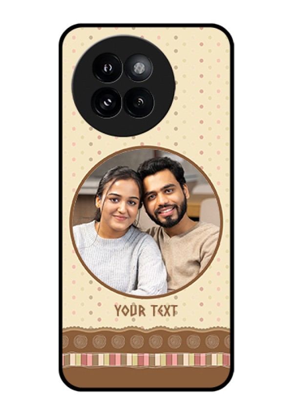Xiaomi 14 Civi Custom Glass Phone Case - Brown Dotted Mobile Case Design