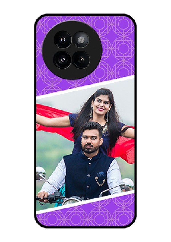 Xiaomi 14 Civi Custom Glass Phone Case - Violet Color Pattern Design