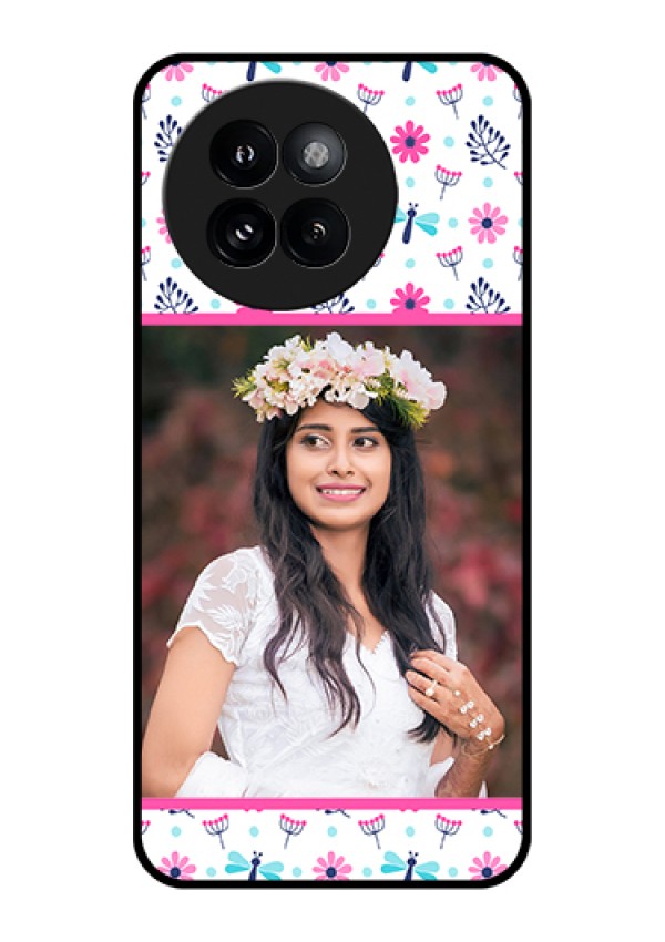 Xiaomi 14 Civi Custom Glass Phone Case - Colorful Flower Design