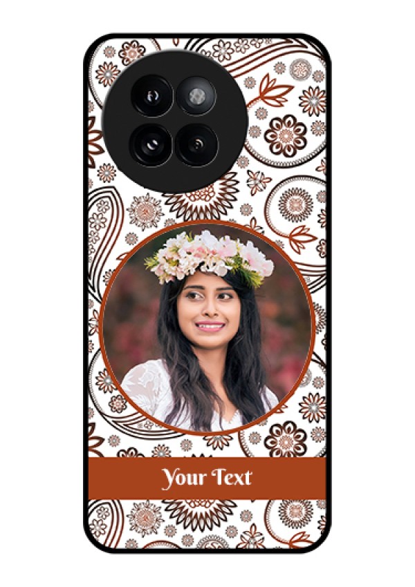 Xiaomi 14 Civi Custom Glass Phone Case - Abstract Flower Design