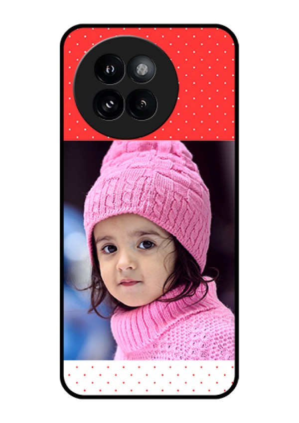 Xiaomi 14 Civi Custom Glass Phone Case - Red Pattern Design