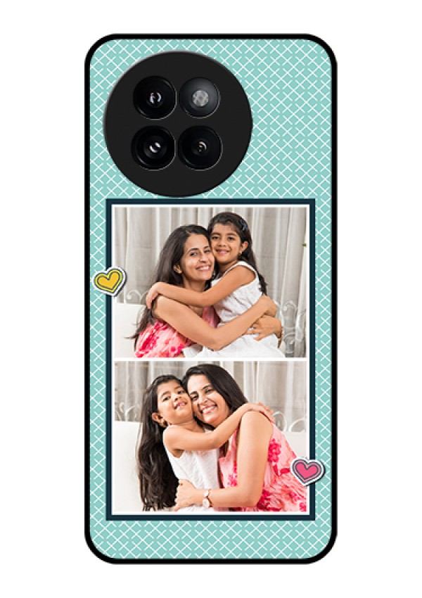 Xiaomi 14 Civi Custom Glass Phone Case - 2 Image Holder With Pattern Design