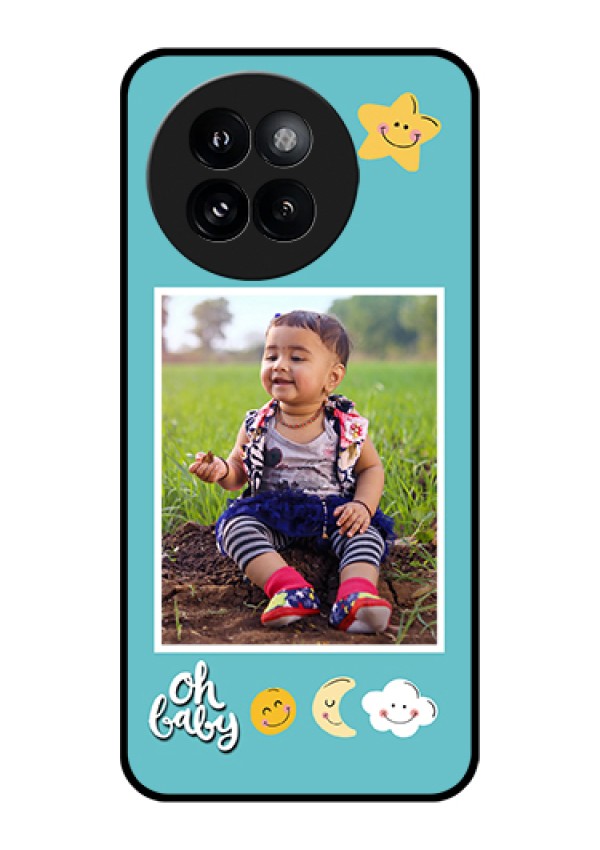 Xiaomi 14 Civi Custom Glass Phone Case - Smiley Kids Stars Design