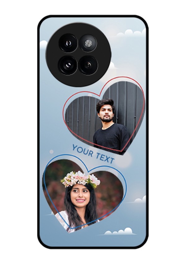 Xiaomi 14 Civi Custom Glass Phone Case - Blue Color Couple Design