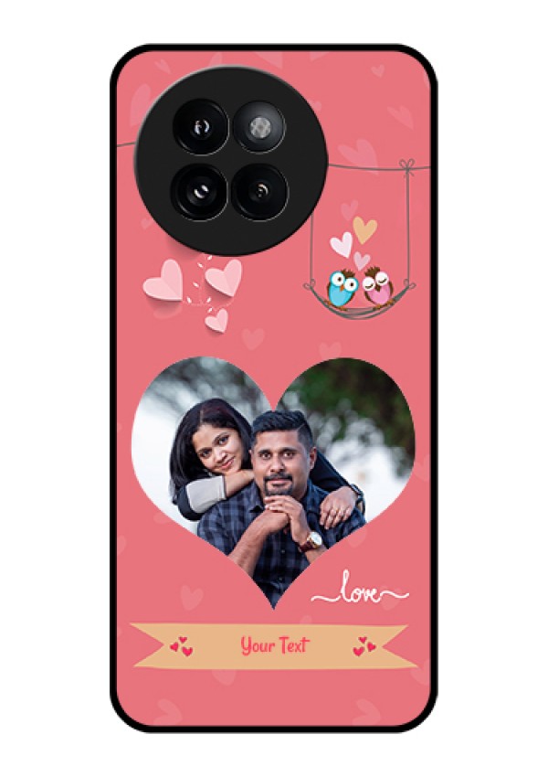 Xiaomi 14 Civi Custom Glass Phone Case - Peach Color Love Design