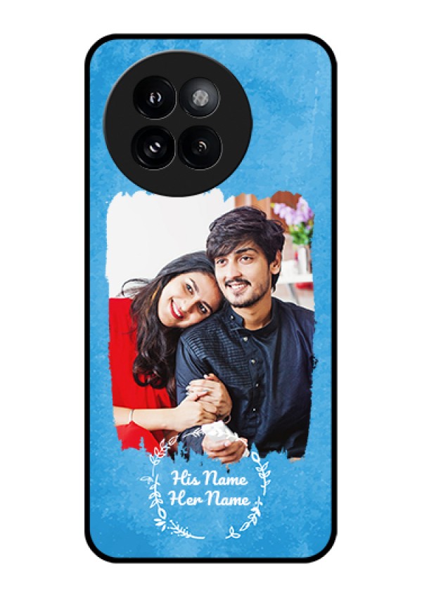 Xiaomi 14 Civi Custom Glass Phone Case - Blue Color Vintage Design