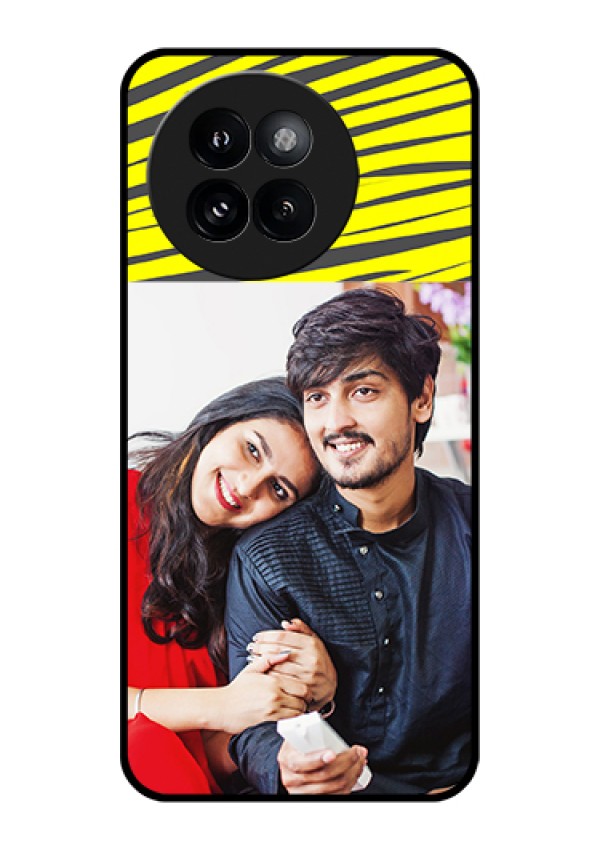 Xiaomi 14 Civi Custom Glass Phone Case - Yellow Abstract Design