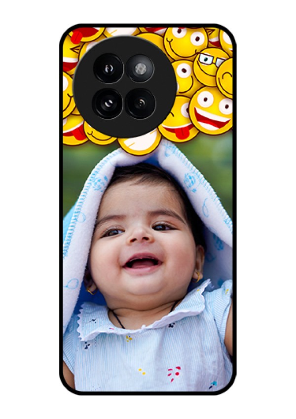 Xiaomi 14 Civi Custom Glass Phone Case - With Smiley Emoji Design