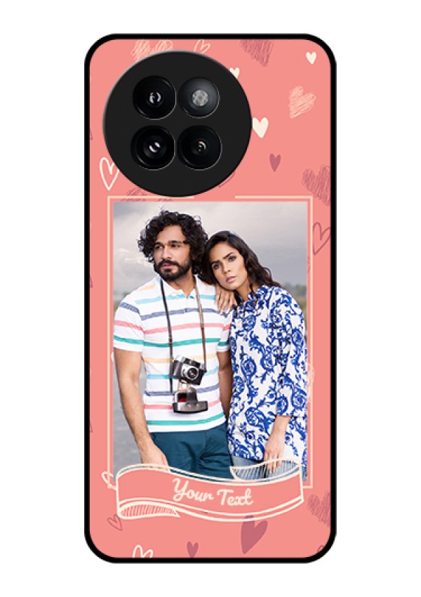 Xiaomi 14 Civi Custom Glass Phone Case - Love Doodle Art Design