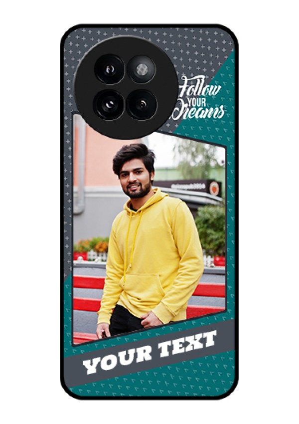 Xiaomi 14 Civi Custom Glass Phone Case - Background Pattern Design With Quote