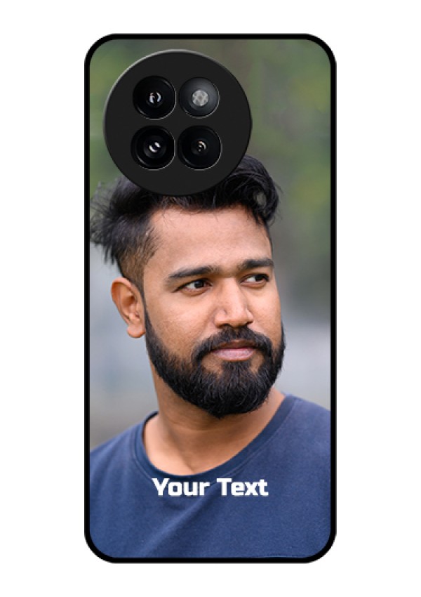 Xiaomi 14 Civi Custom Glass Phone Case - Photo With Text Design