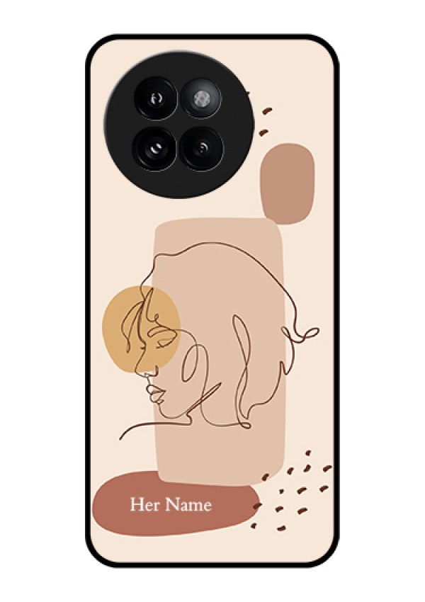 Xiaomi 14 Civi Custom Glass Phone Case - Calm Woman Line Art Design
