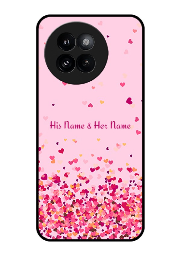 Xiaomi 14 Civi Custom Glass Phone Case - Floating Hearts Design