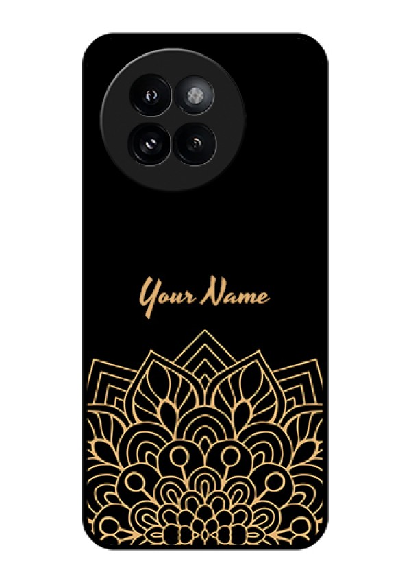 Xiaomi 14 Civi Custom Glass Phone Case - Golden Mandala Design