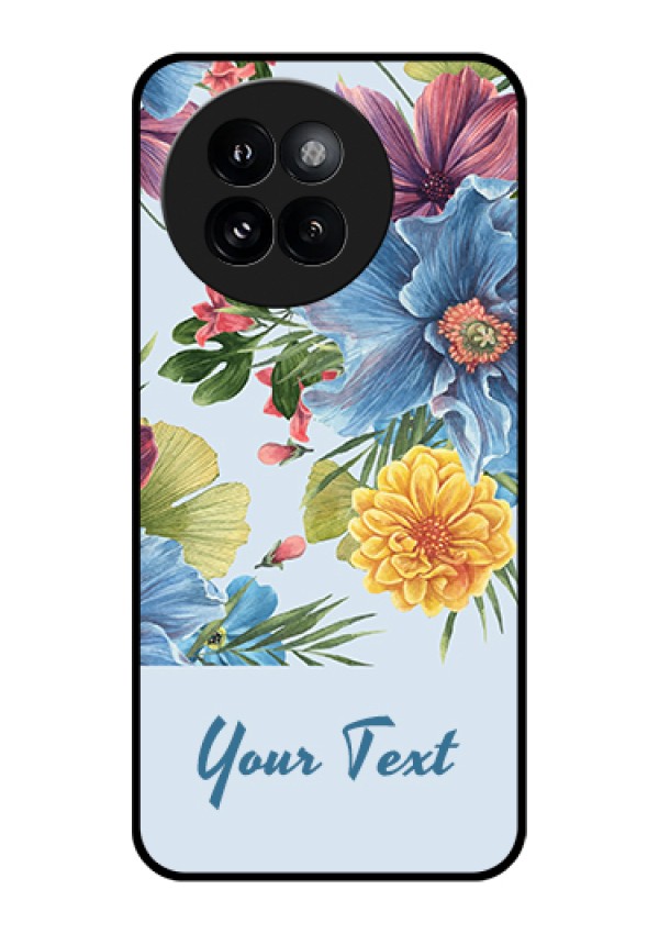 Xiaomi 14 Civi Custom Glass Phone Case - Stunning Watercolored Flowers Painting Design