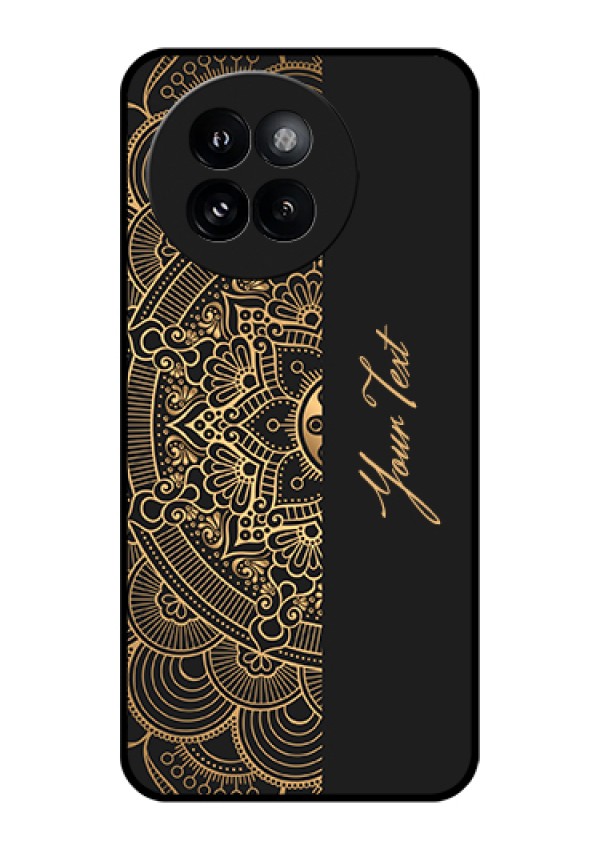 Xiaomi 14 Civi Custom Glass Phone Case - Mandala Art With Custom Text Design