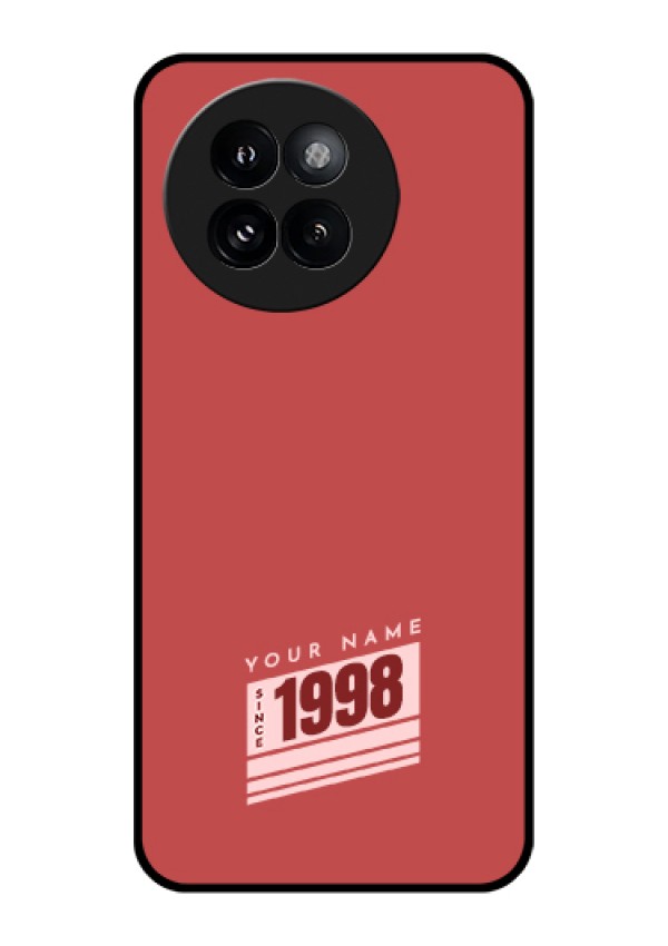 Xiaomi 14 Civi Custom Glass Phone Case - Red Custom Year Of Birth Design