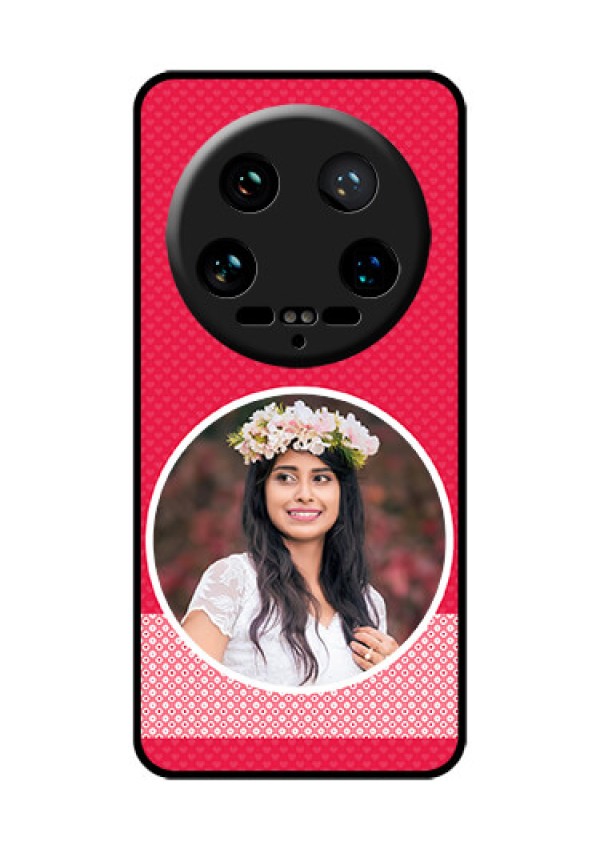 Xiaomi 14 Ultra Custom Glass Phone Case - Pink Color Pattern Design