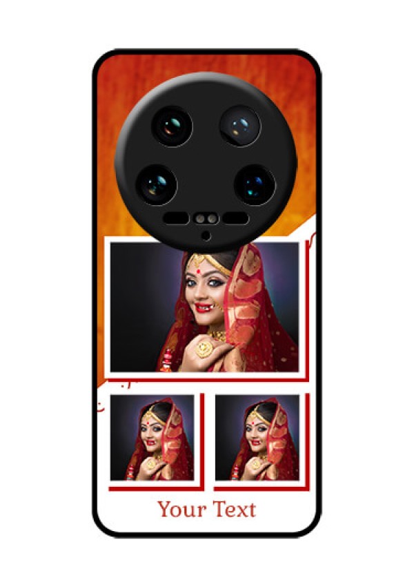 Xiaomi 14 Ultra Custom Glass Phone Case - Wedding Memories Design