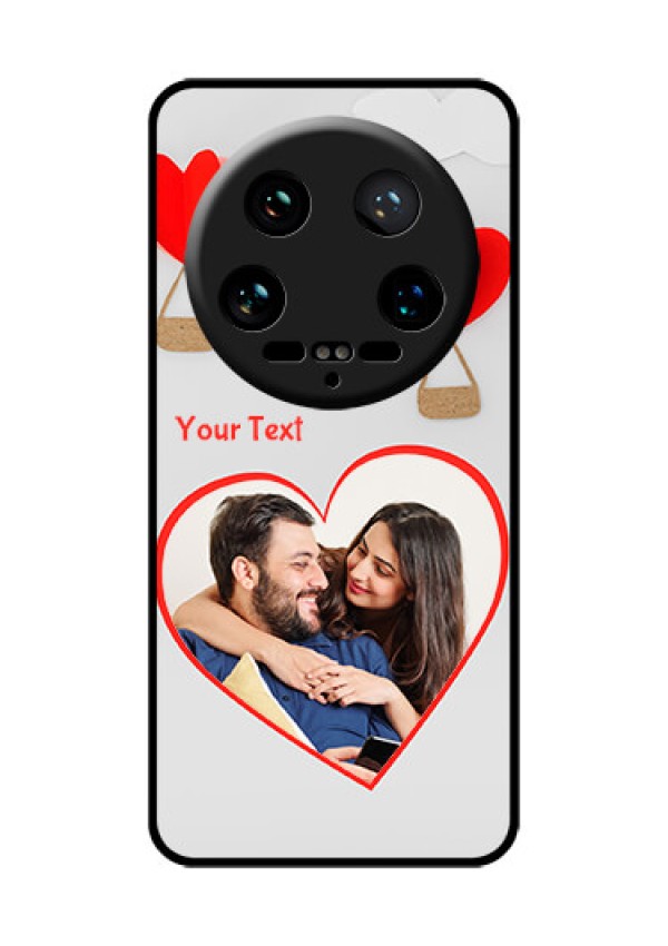 Xiaomi 14 Ultra Custom Glass Phone Case - Parachute Love Design