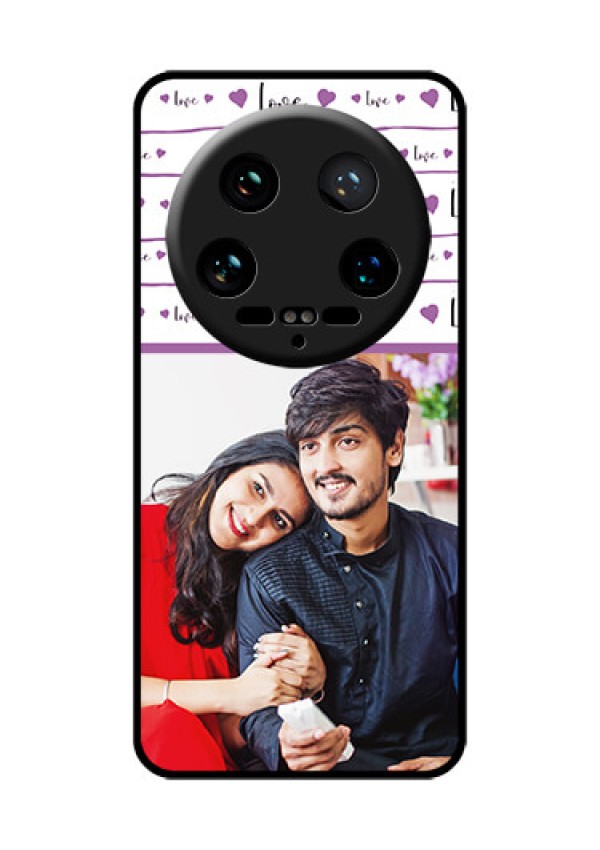 Xiaomi 14 Ultra Custom Glass Phone Case - Couples Heart Design